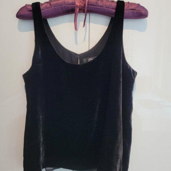 J Crew 2-Pack Velvet Tank Tops Green and Black Size 2 - Picture 6 of 7
